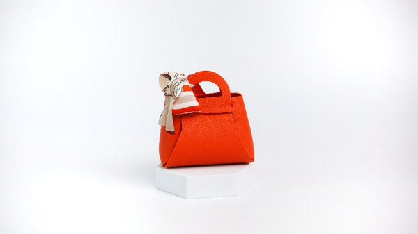 Garangao Mini Leather Bag Orange - حقيبة قرنقوه جلد صغيرة برتقالية