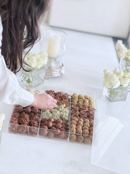 Acrylic chocolate nuts tray - صينية مكسرات شوكولاتة أكريليك
